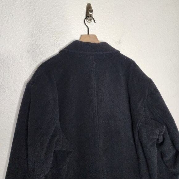 Kenneth Cole Reaction Wool Blend Pea Coat in Black Women's Plus Size 2X NWT - Picture 3 of 8